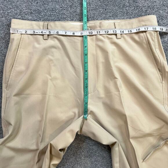 Footjoy Pants Mens 36 Light Beige Flat Front Lightweight Performance Golf Chino - Picture 8 of 13